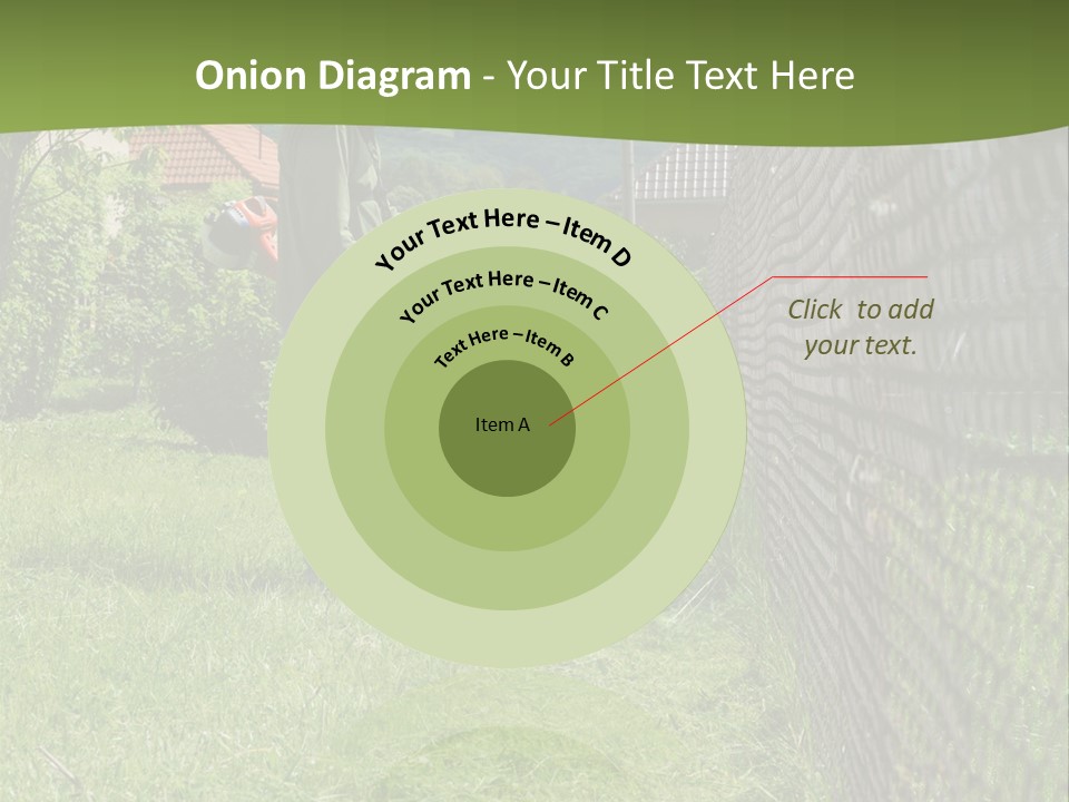 A Man Is Mowing The Grass With A Lawn Mower PowerPoint Template