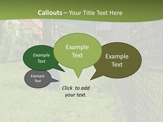 A Man Is Mowing The Grass With A Lawn Mower PowerPoint Template