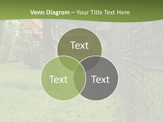 A Man Is Mowing The Grass With A Lawn Mower PowerPoint Template