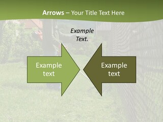 A Man Is Mowing The Grass With A Lawn Mower PowerPoint Template