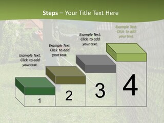 A Man Is Mowing The Grass With A Lawn Mower PowerPoint Template