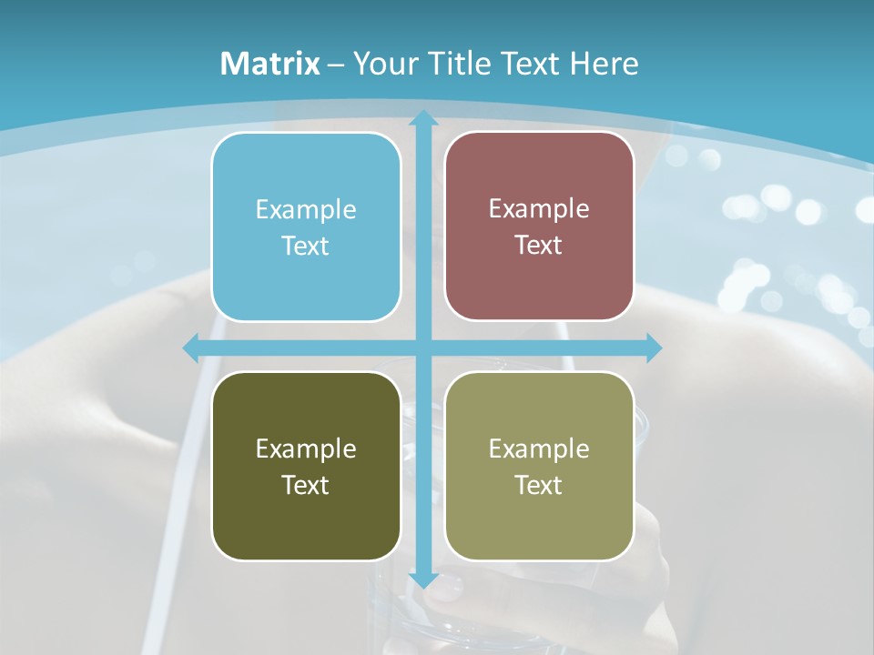 A Woman Holding A Glass Of Water In Her Hand PowerPoint Template