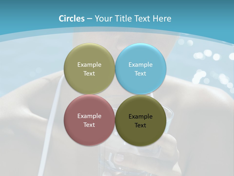 A Woman Holding A Glass Of Water In Her Hand PowerPoint Template