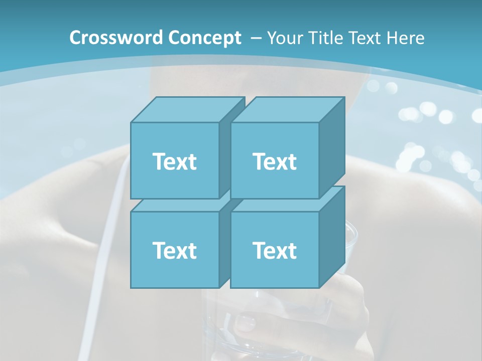 A Woman Holding A Glass Of Water In Her Hand PowerPoint Template