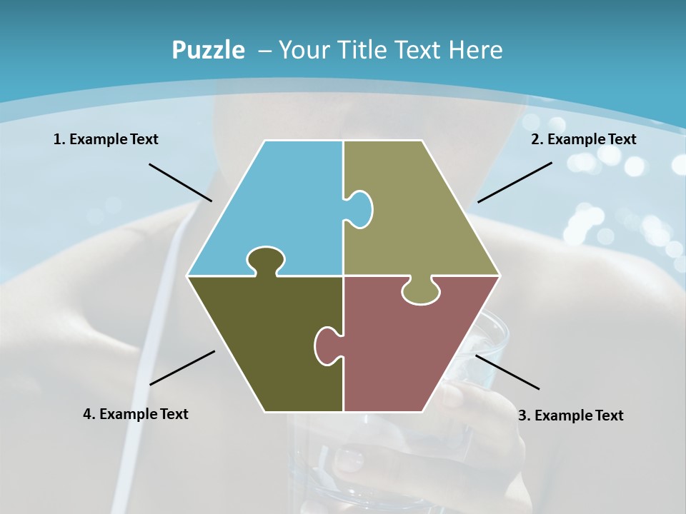 A Woman Holding A Glass Of Water In Her Hand PowerPoint Template