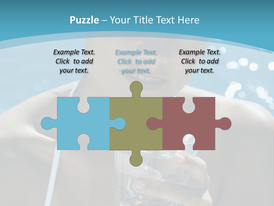 A Woman Holding A Glass Of Water In Her Hand PowerPoint Template