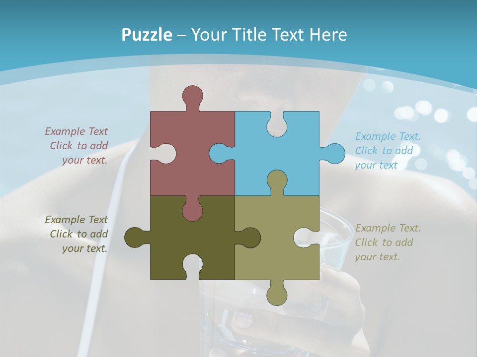 A Woman Holding A Glass Of Water In Her Hand PowerPoint Template