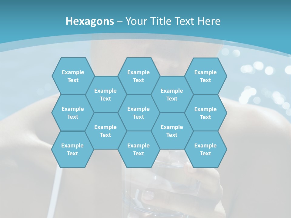 A Woman Holding A Glass Of Water In Her Hand PowerPoint Template