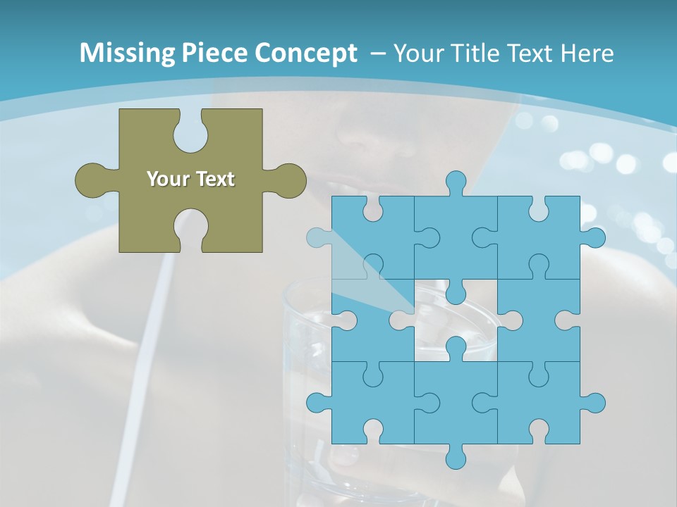 A Woman Holding A Glass Of Water In Her Hand PowerPoint Template