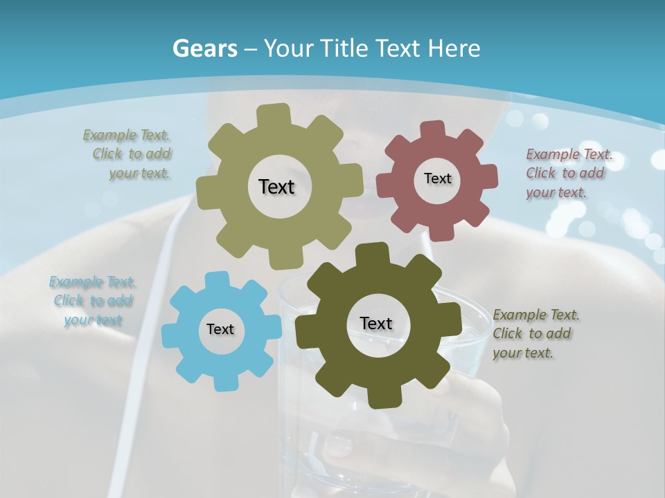 A Woman Holding A Glass Of Water In Her Hand PowerPoint Template