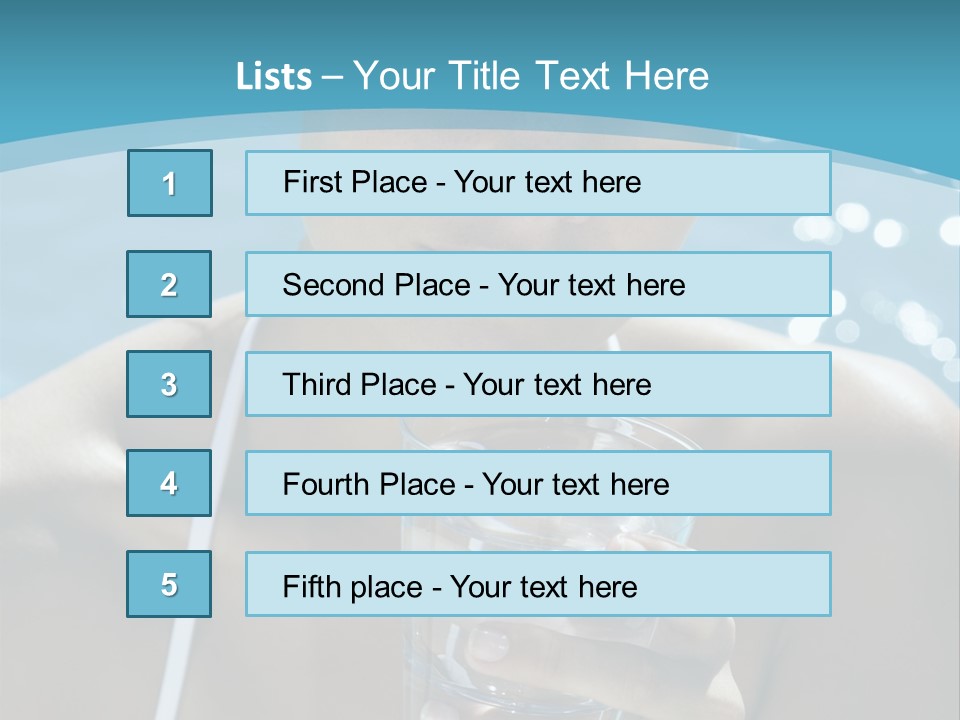 A Woman Holding A Glass Of Water In Her Hand PowerPoint Template