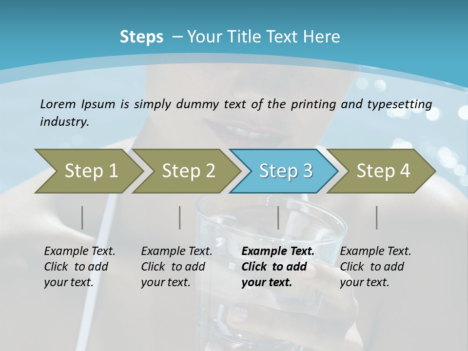 A Woman Holding A Glass Of Water In Her Hand PowerPoint Template