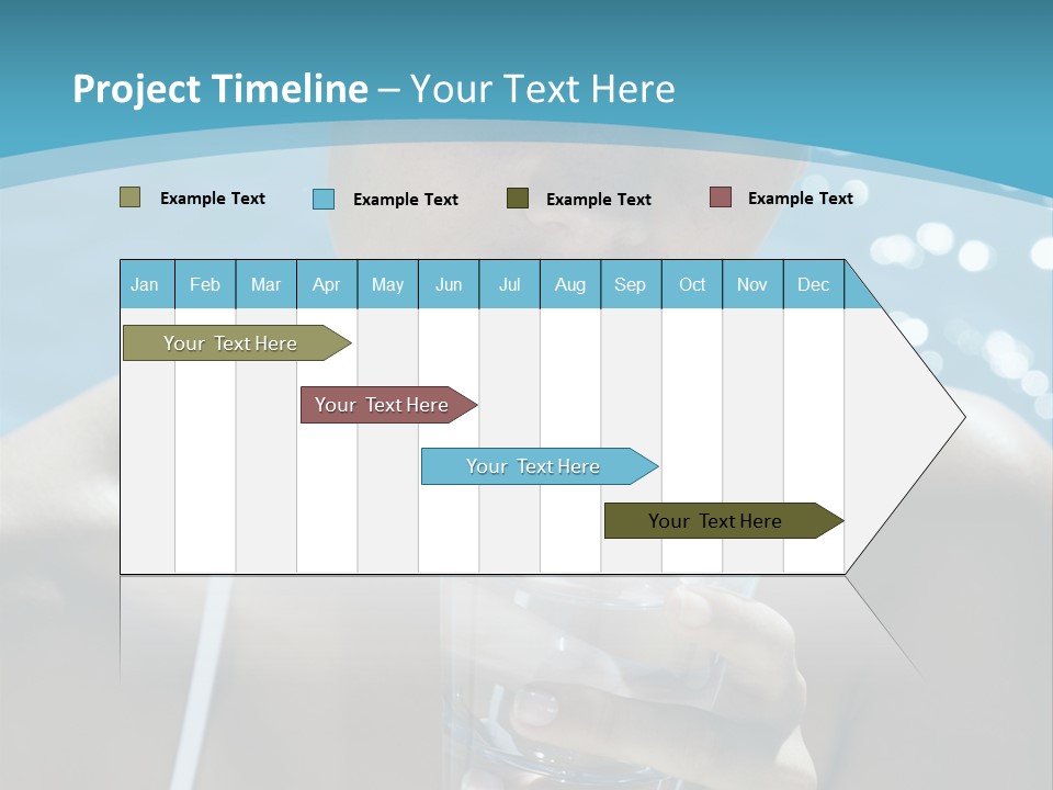 A Woman Holding A Glass Of Water In Her Hand PowerPoint Template