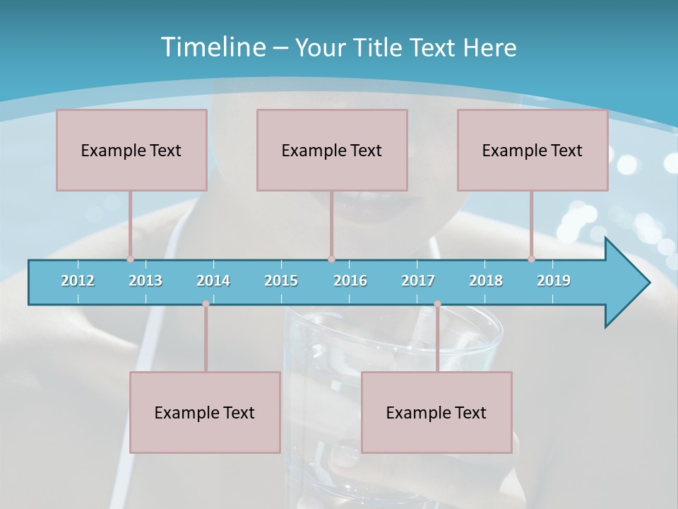 A Woman Holding A Glass Of Water In Her Hand PowerPoint Template