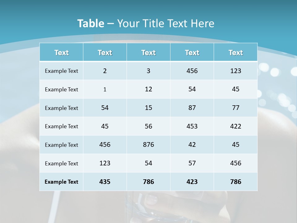 A Woman Holding A Glass Of Water In Her Hand PowerPoint Template