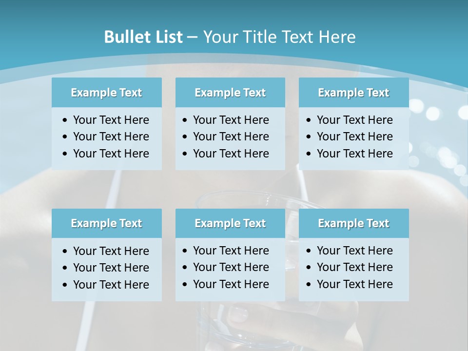 A Woman Holding A Glass Of Water In Her Hand PowerPoint Template