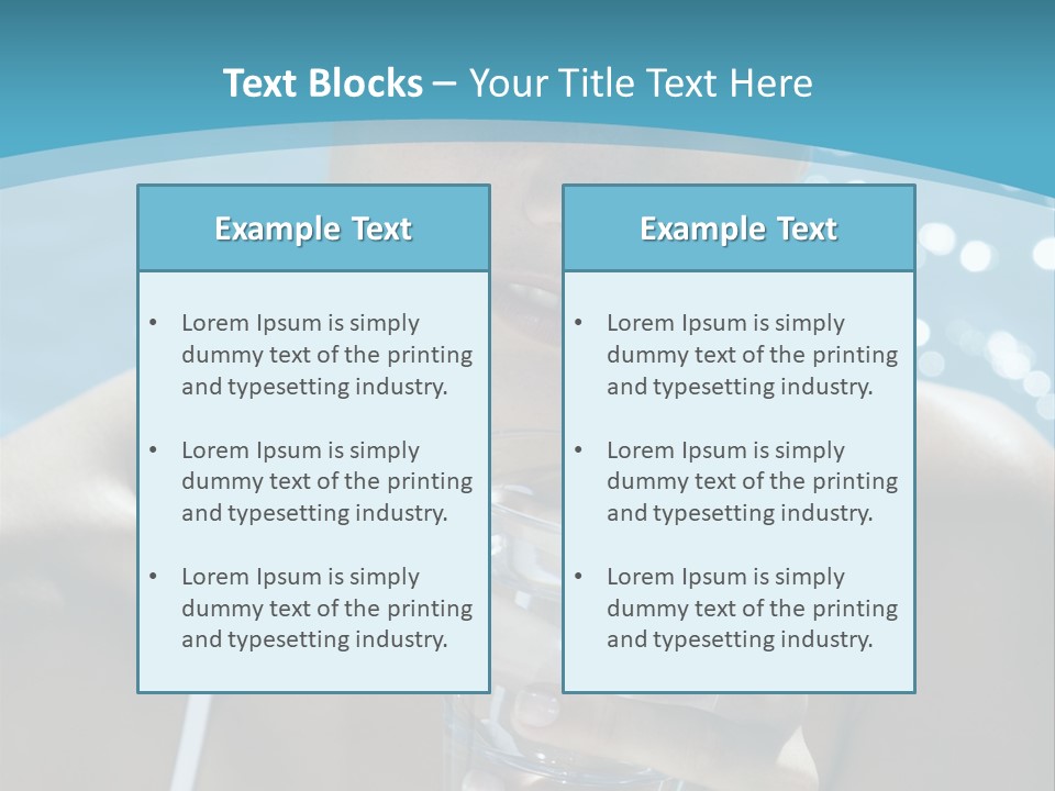 A Woman Holding A Glass Of Water In Her Hand PowerPoint Template