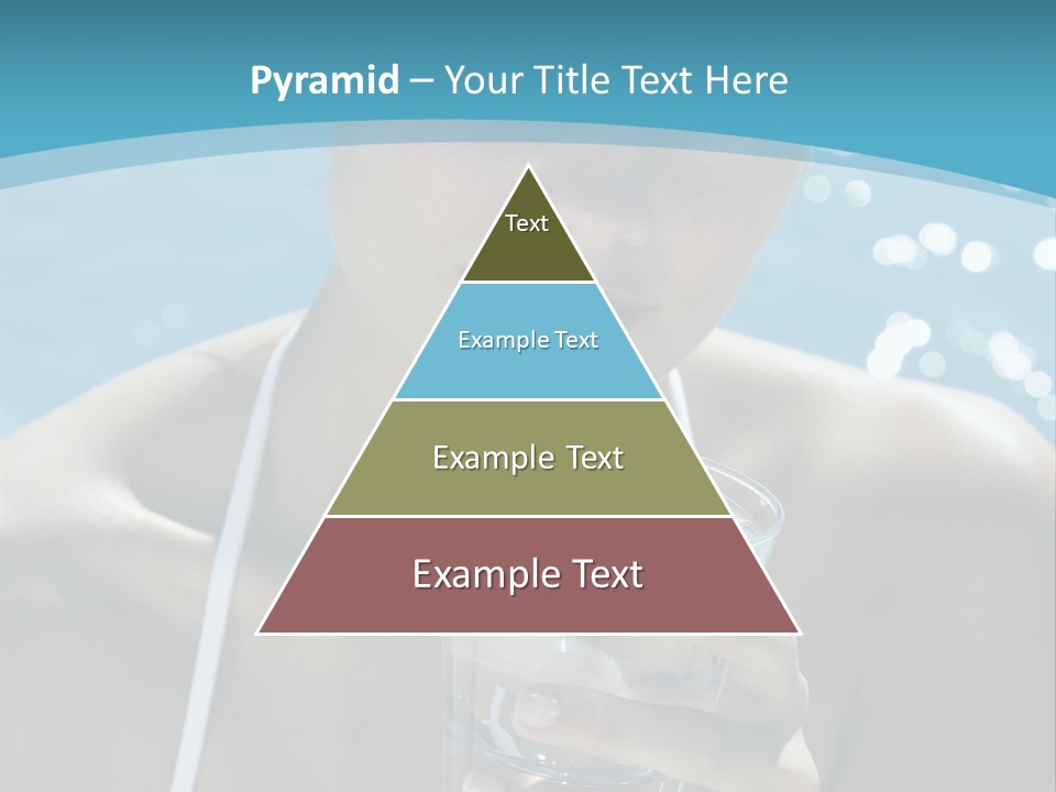 A Woman Holding A Glass Of Water In Her Hand PowerPoint Template