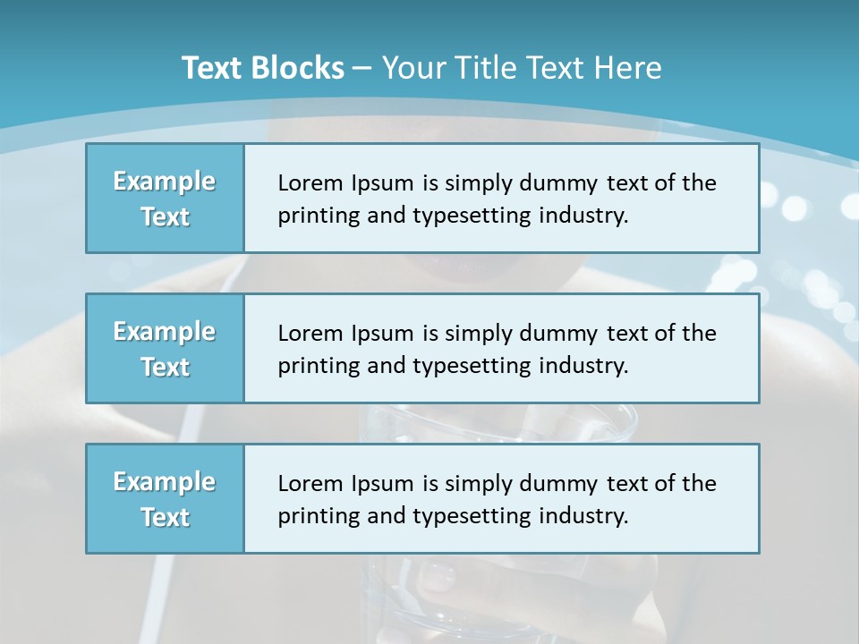 A Woman Holding A Glass Of Water In Her Hand PowerPoint Template