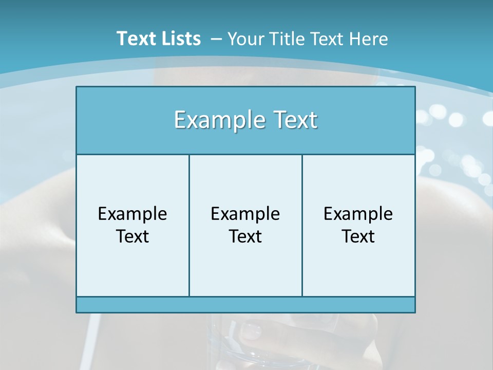 A Woman Holding A Glass Of Water In Her Hand PowerPoint Template