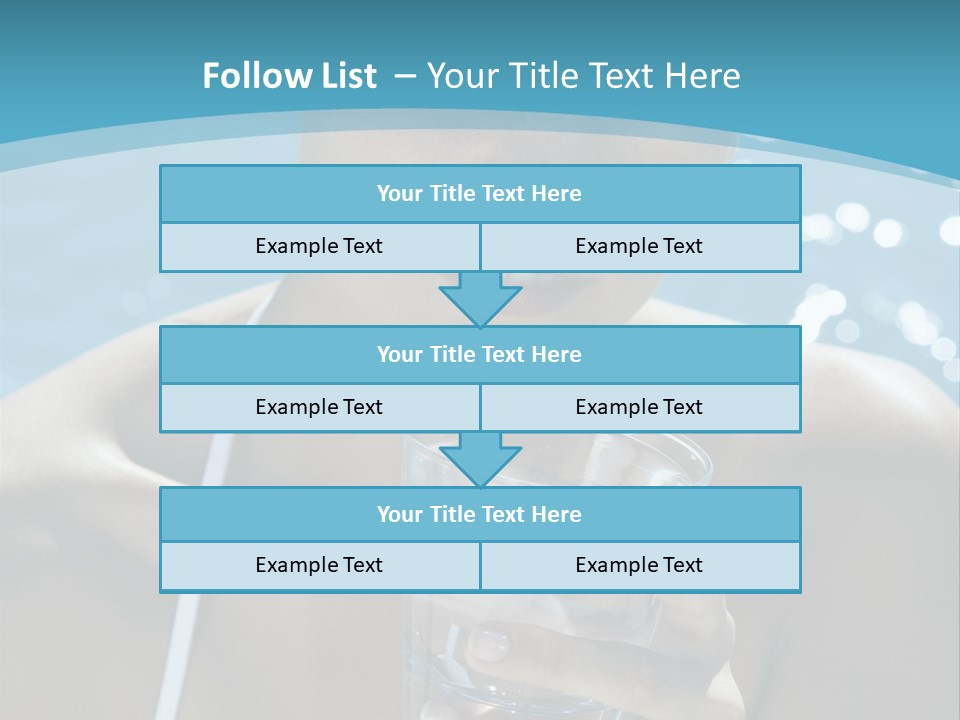 A Woman Holding A Glass Of Water In Her Hand PowerPoint Template