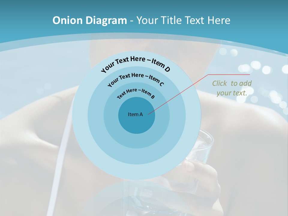 A Woman Holding A Glass Of Water In Her Hand PowerPoint Template