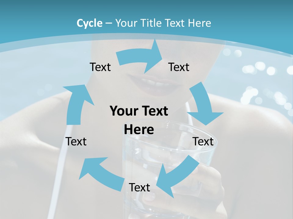 A Woman Holding A Glass Of Water In Her Hand PowerPoint Template