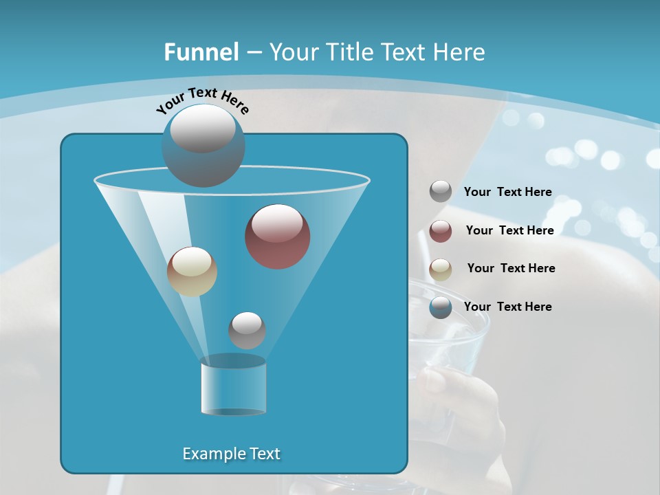 A Woman Holding A Glass Of Water In Her Hand PowerPoint Template