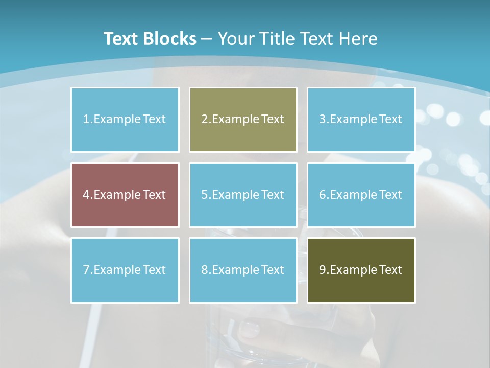 A Woman Holding A Glass Of Water In Her Hand PowerPoint Template