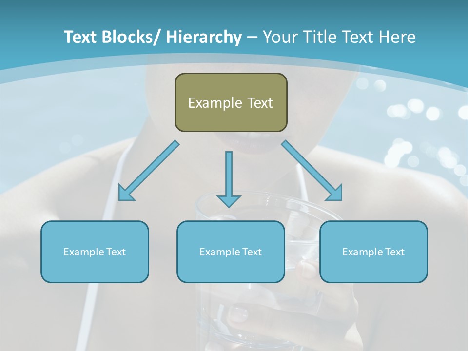 A Woman Holding A Glass Of Water In Her Hand PowerPoint Template