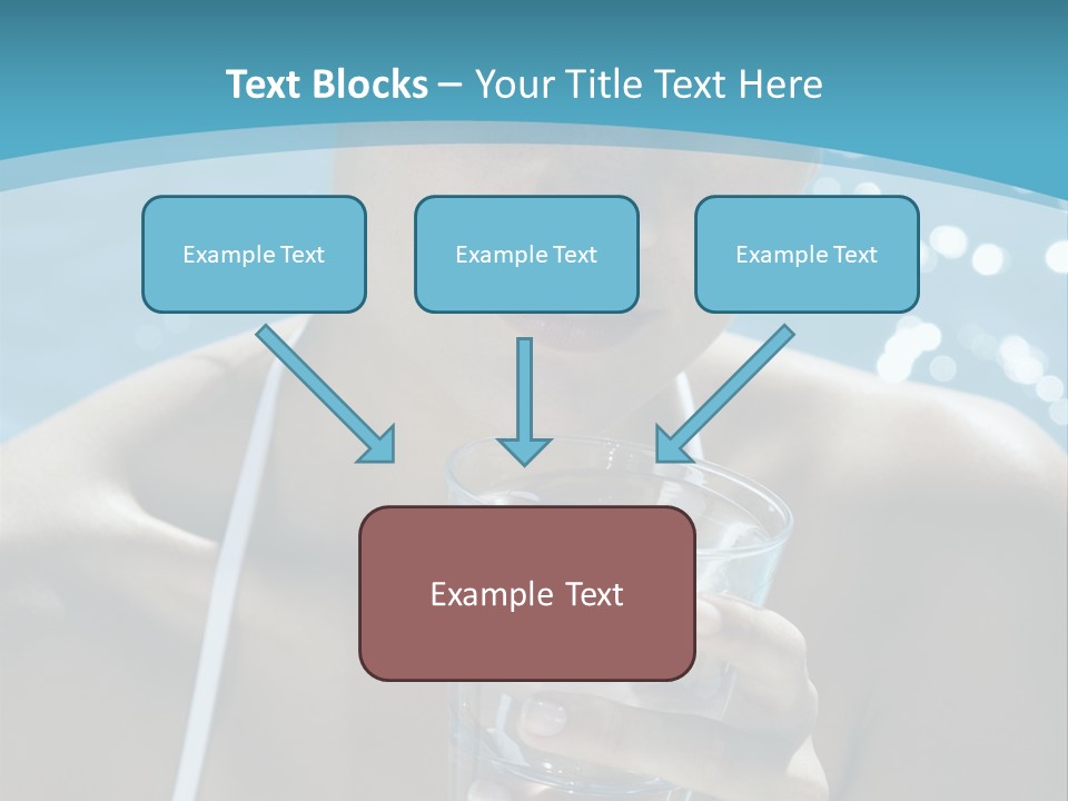 A Woman Holding A Glass Of Water In Her Hand PowerPoint Template