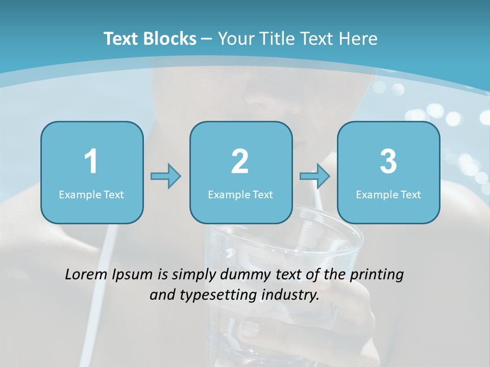 A Woman Holding A Glass Of Water In Her Hand PowerPoint Template