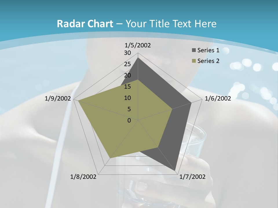 A Woman Holding A Glass Of Water In Her Hand PowerPoint Template