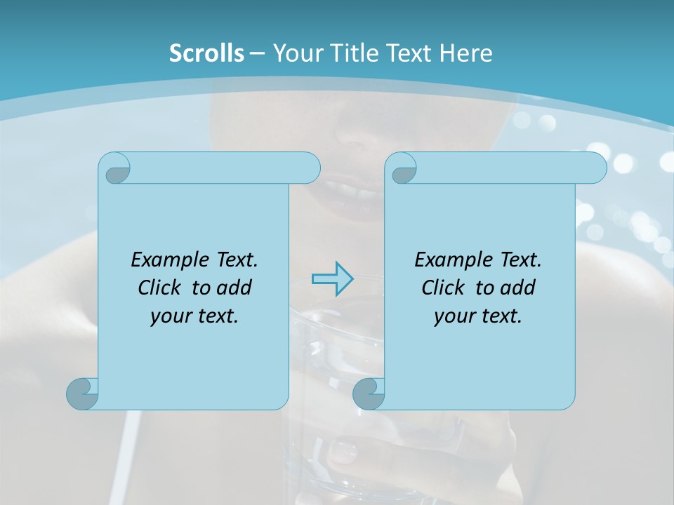 A Woman Holding A Glass Of Water In Her Hand PowerPoint Template