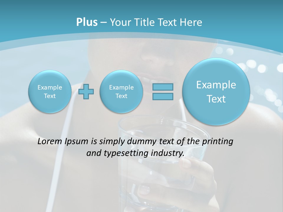 A Woman Holding A Glass Of Water In Her Hand PowerPoint Template