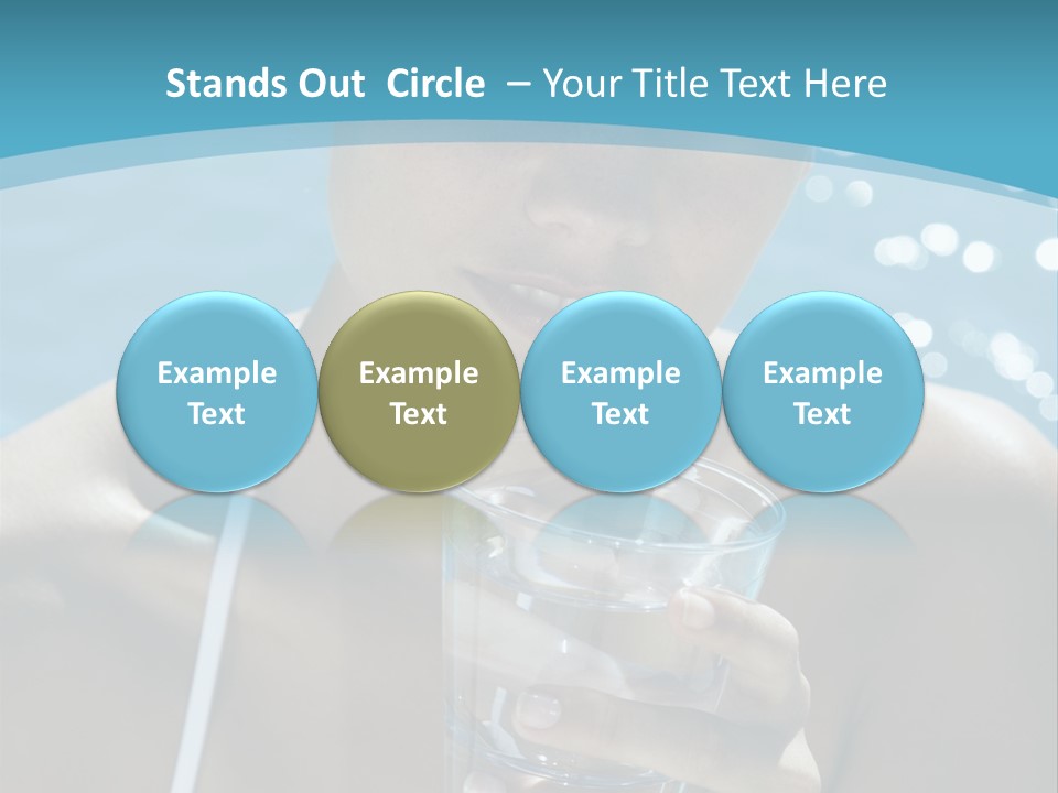 A Woman Holding A Glass Of Water In Her Hand PowerPoint Template