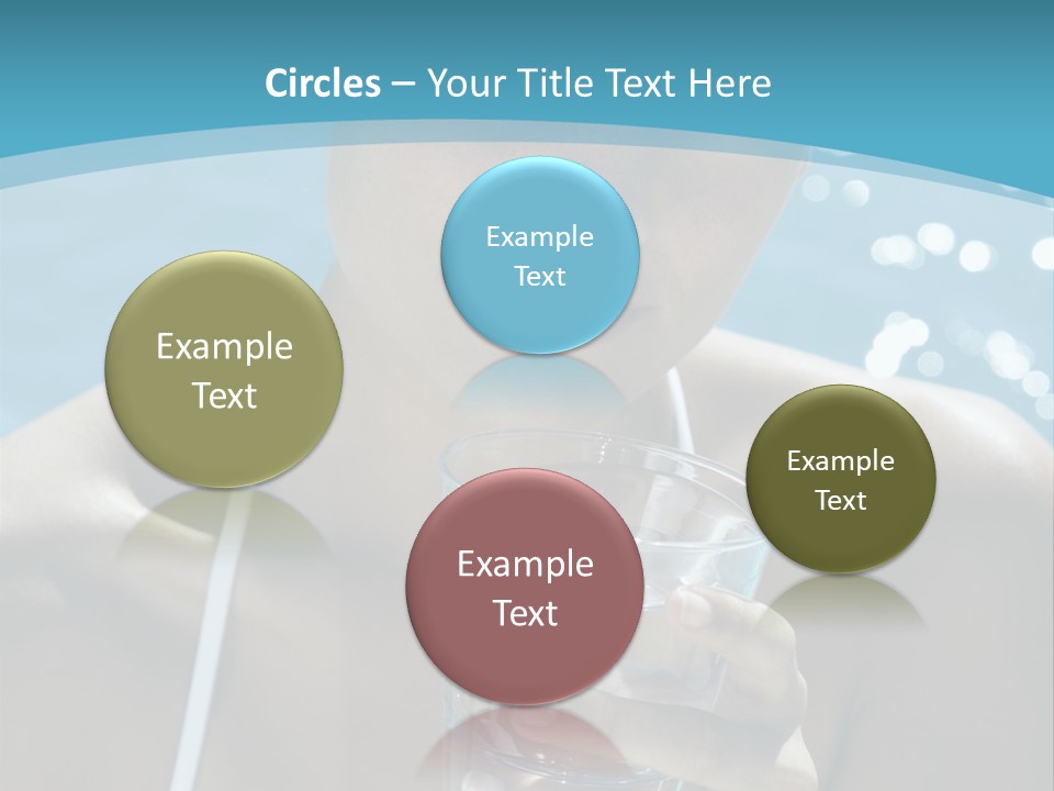 A Woman Holding A Glass Of Water In Her Hand PowerPoint Template