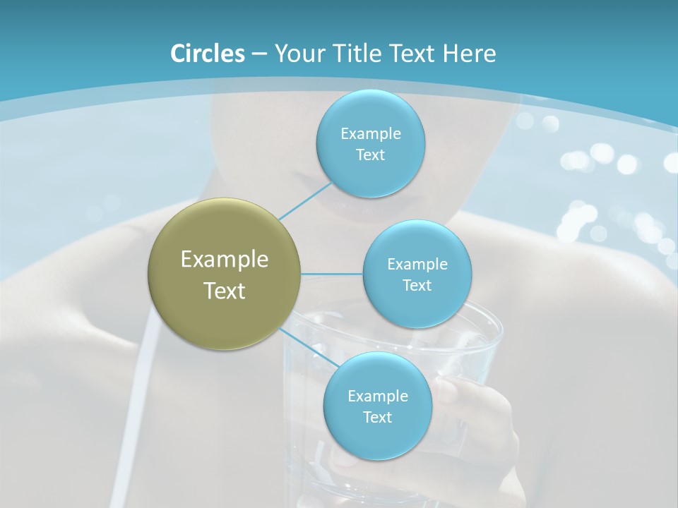 A Woman Holding A Glass Of Water In Her Hand PowerPoint Template