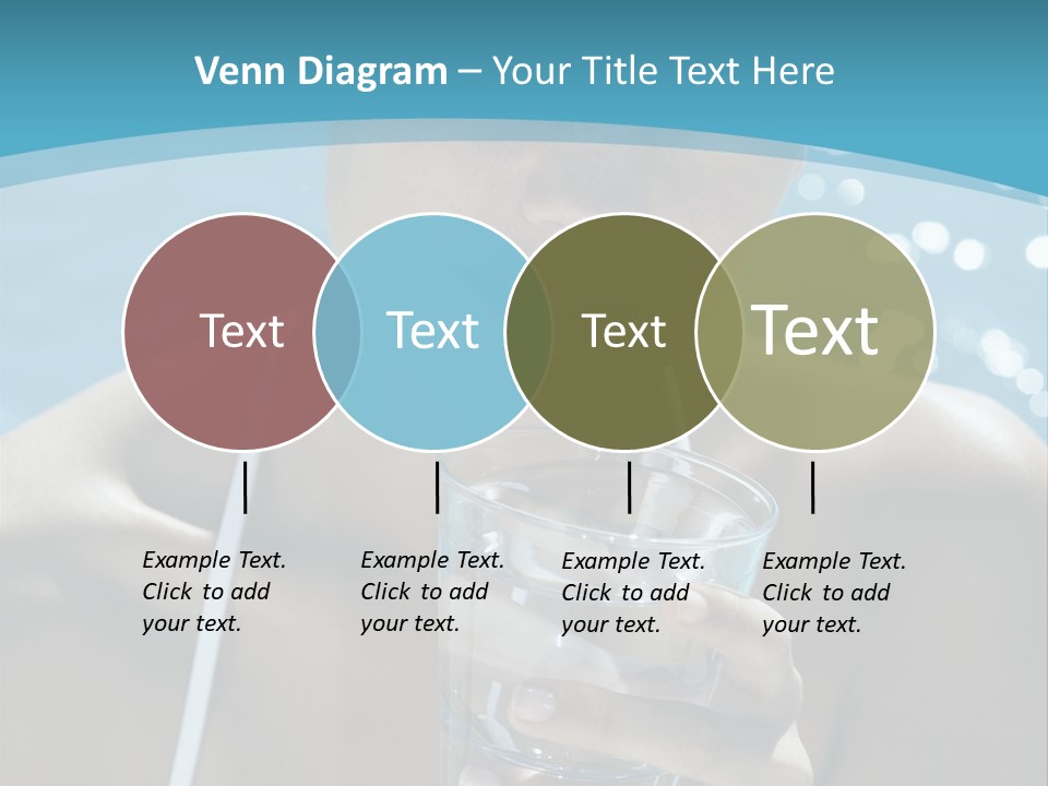 A Woman Holding A Glass Of Water In Her Hand PowerPoint Template