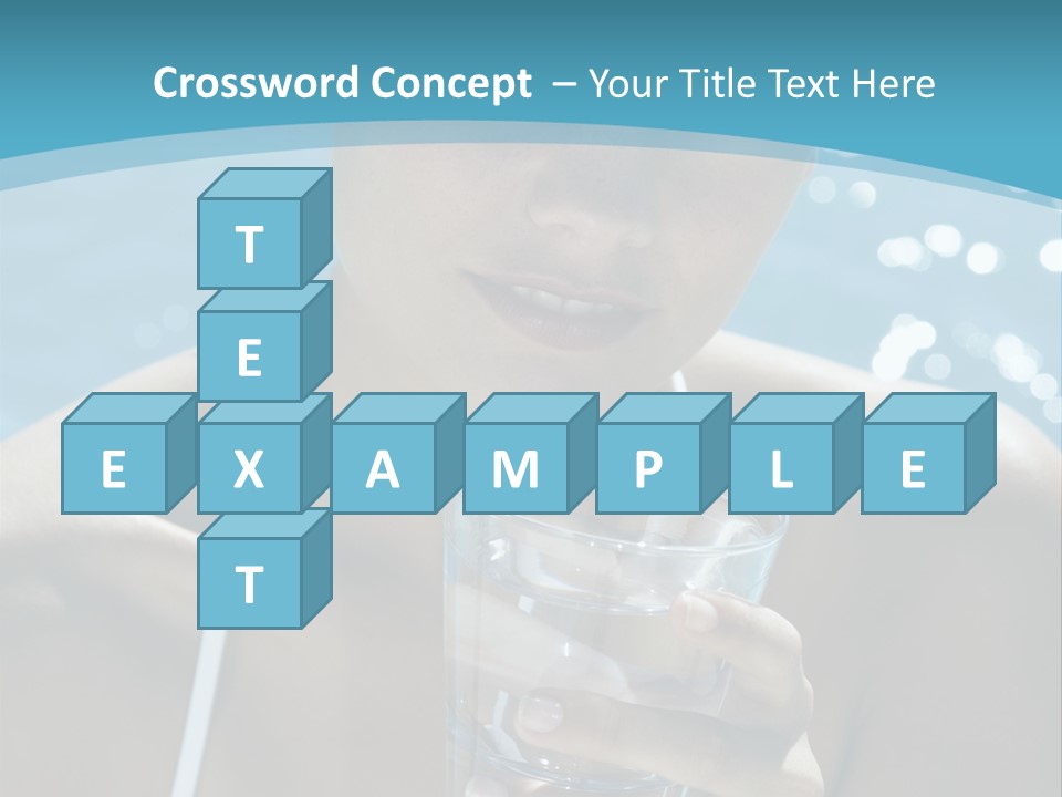 A Woman Holding A Glass Of Water In Her Hand PowerPoint Template