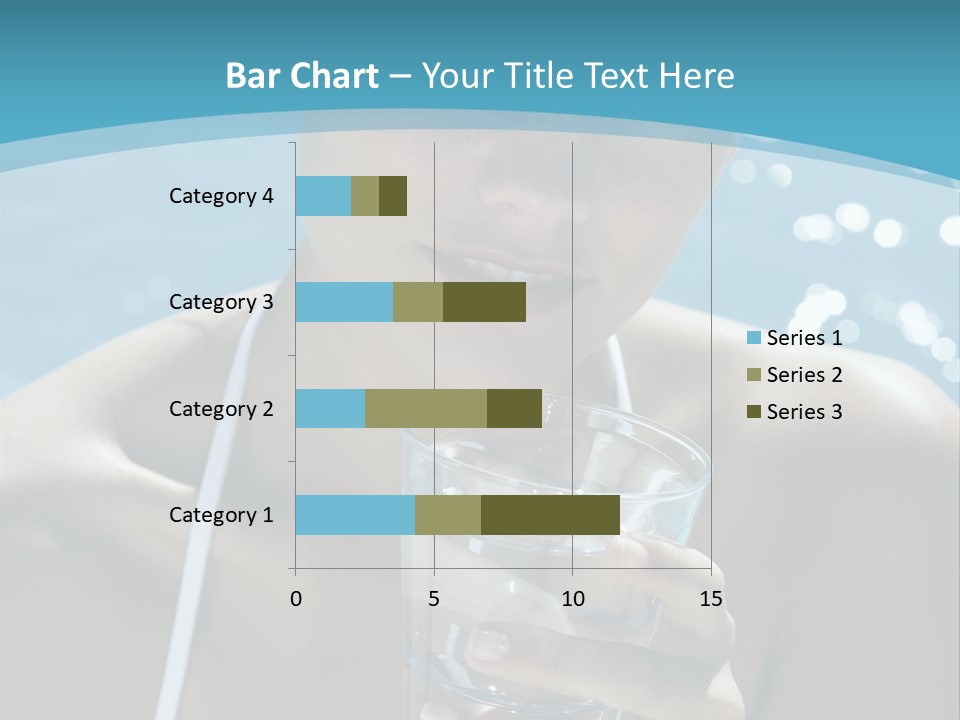 A Woman Holding A Glass Of Water In Her Hand PowerPoint Template