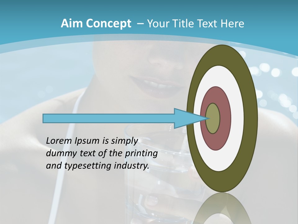 A Woman Holding A Glass Of Water In Her Hand PowerPoint Template