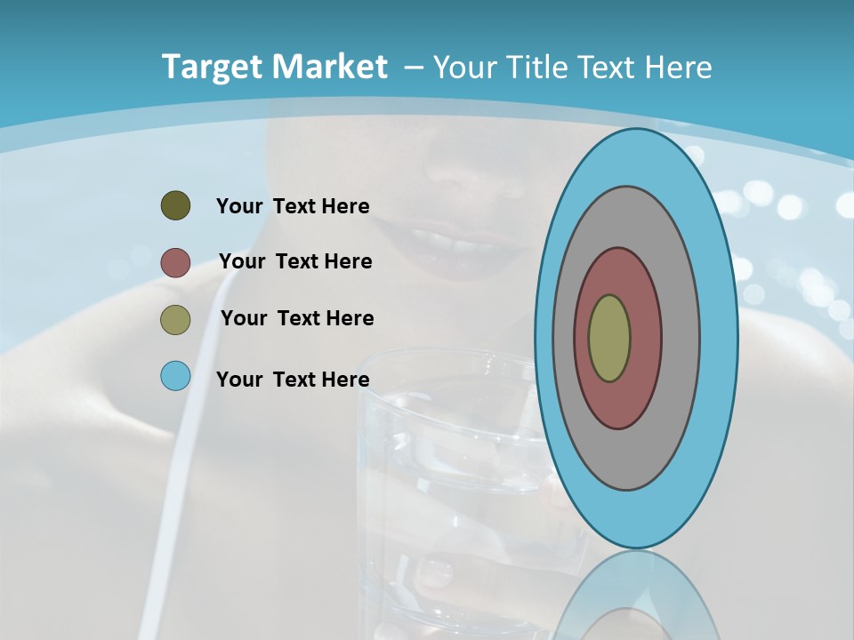 A Woman Holding A Glass Of Water In Her Hand PowerPoint Template