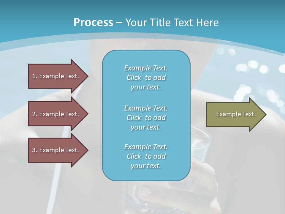A Woman Holding A Glass Of Water In Her Hand PowerPoint Template