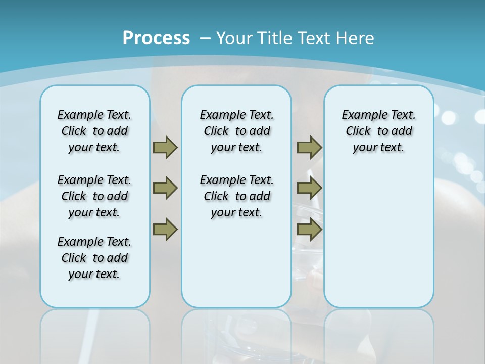 A Woman Holding A Glass Of Water In Her Hand PowerPoint Template