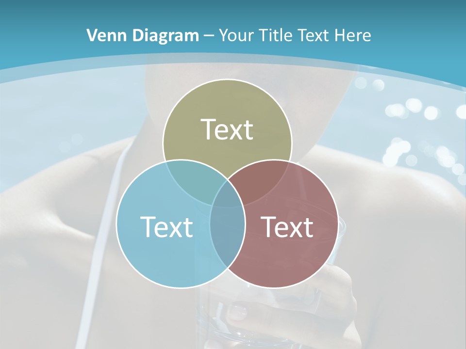 A Woman Holding A Glass Of Water In Her Hand PowerPoint Template