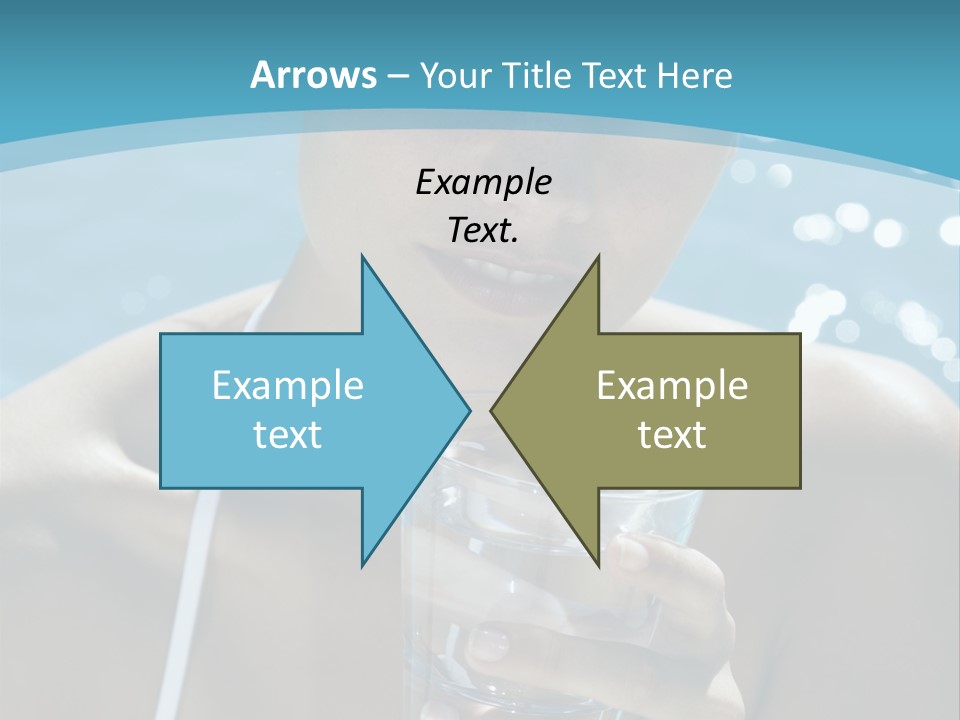 A Woman Holding A Glass Of Water In Her Hand PowerPoint Template