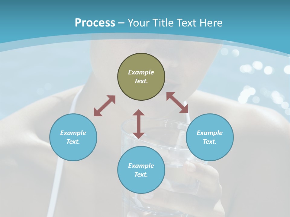 A Woman Holding A Glass Of Water In Her Hand PowerPoint Template