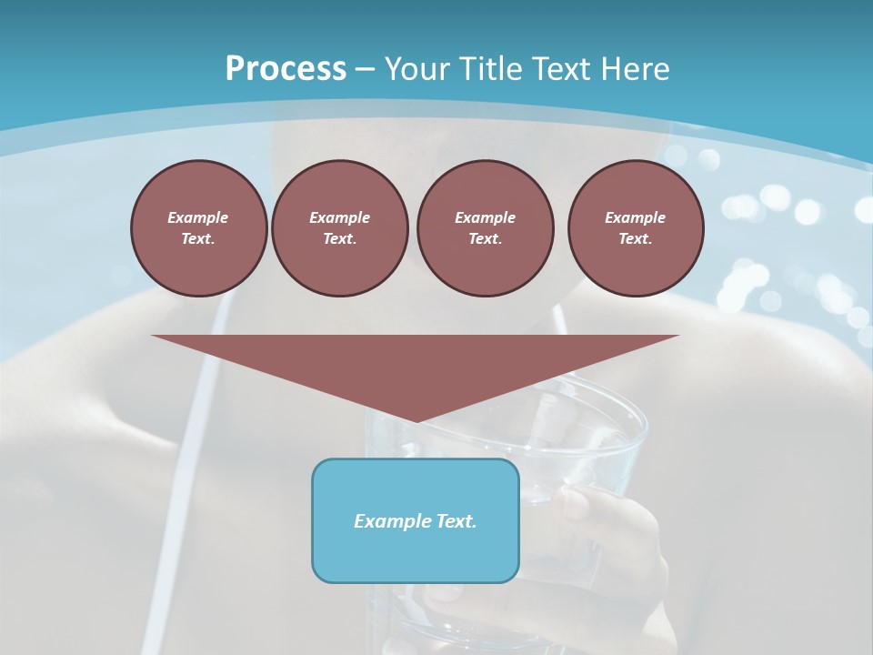 A Woman Holding A Glass Of Water In Her Hand PowerPoint Template