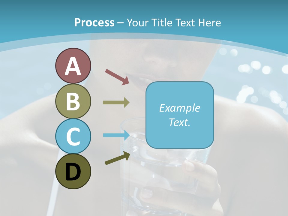 A Woman Holding A Glass Of Water In Her Hand PowerPoint Template